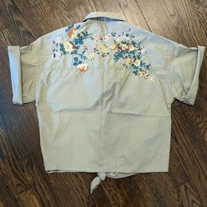 Madewell Tie Front Safari Shirt